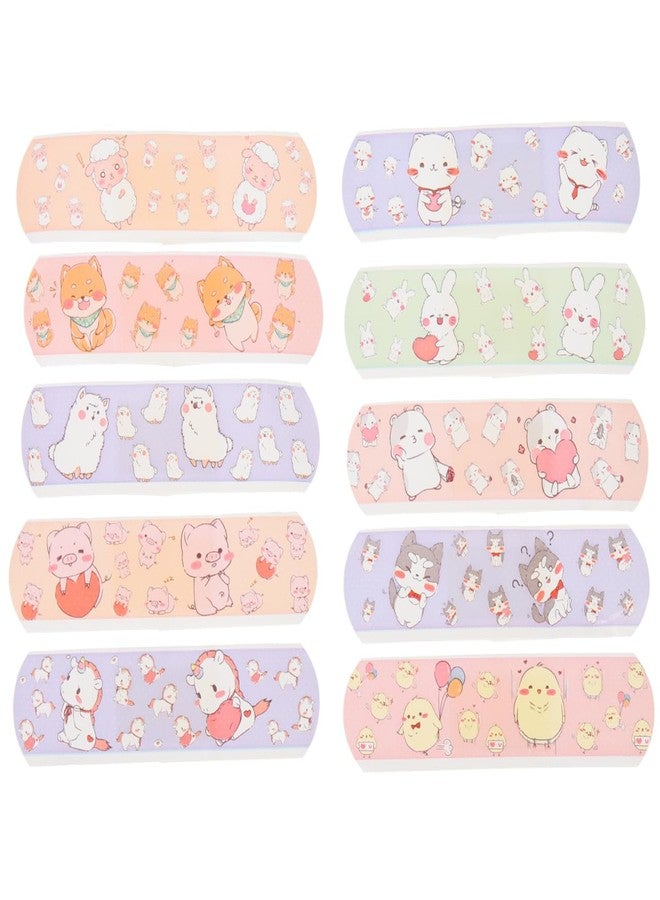SUPVOX 1 Box of Adhesive Bandages for Kids - Cartoon Animal Designs, Breathable Knuckle Stickers for Scrapes - 120 Count - Image 1